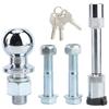 Adjustable 2in Towbar Ball Mount Hitch Trailer Tongue Tow Bar Set 6500LBS Towing Capacity
