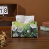 Vintage Floral Oil Painting Tissue Box