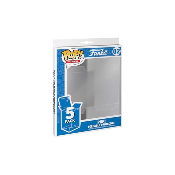 Protecteur Pop pliable - Funko - Lot de 5 - Transparent - Empilable - 0,3 mm d'épaisseur - Plastique PET sans acide