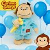 34CM New Cartoon Anime Curious George Plush Toy Monkey Stuffed Animal Doll Soft Game Peripheral Kid Fan Birthday Accompany Gifts