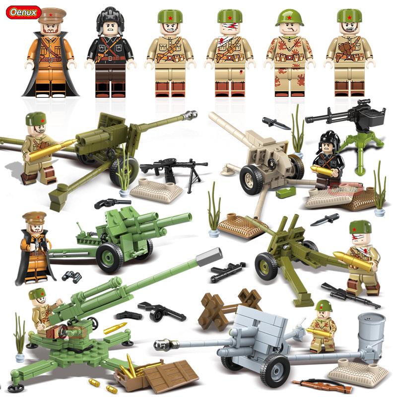 Nouvelles Mini Figurines de Soldats de l'Armée Russe Soviétique de la Seconde Guerre Mondiale Bloc de Construction Militaire Mini Le Bataille de Koursk Brique Bloc Militaire Jouet MOC