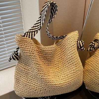 Holiday Wind Beach Straw Bag Lazy Wind Woven Bag Large Capacity Fashion Shoulder Underarm Bag