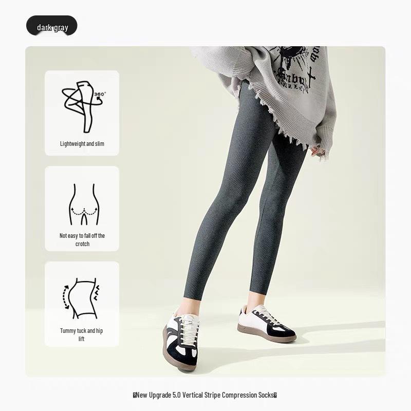 Dámské legíny s vysokým pasem a zeštíhlujícím efektem, podšité fleecem, na podzim a zimu