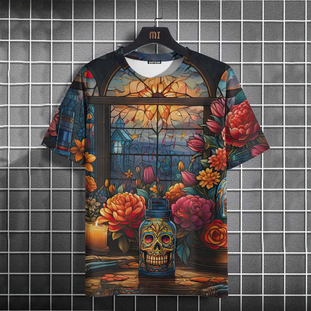 Mexican Skull Day Of The Dead Graphic T Shirt For Unisex WoUnisexs Graffiti Clothing Horror Goth T-shirts Fashion Streetwear Tops Tees