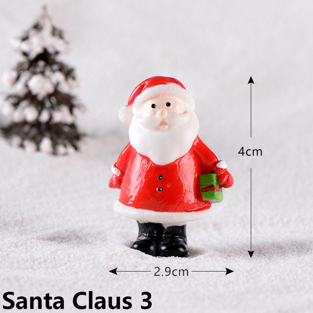 Micro Landscape Fairy Garden Xmas Ornament Mini Santa Claus Snowman Figurine Christmas Decorations