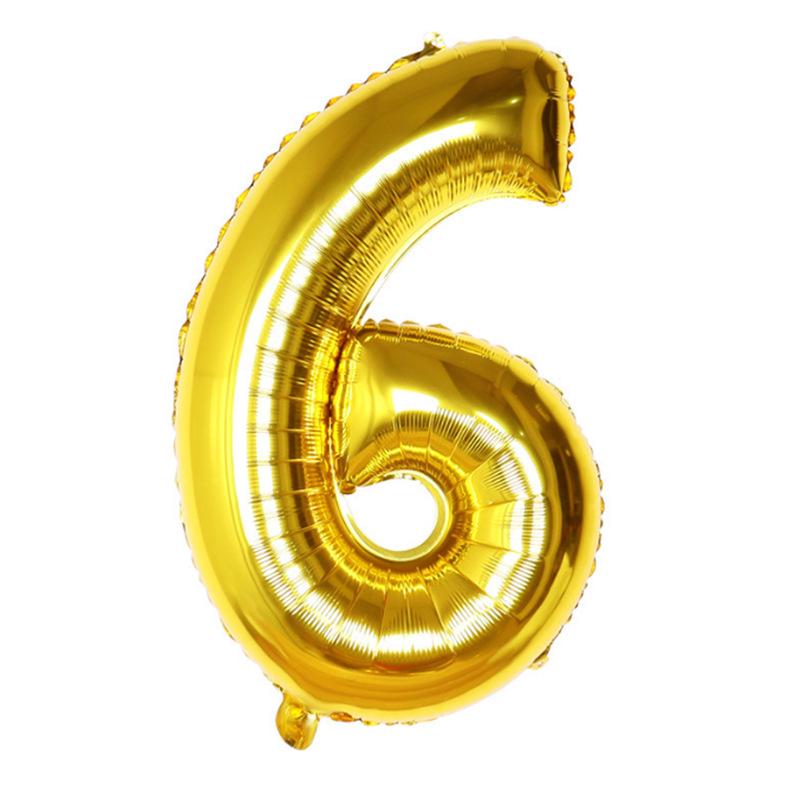 

32 Золото-Серебро Градиентный Фольгированный Шар Цифра на День Рождения Украшение для Вечеринки