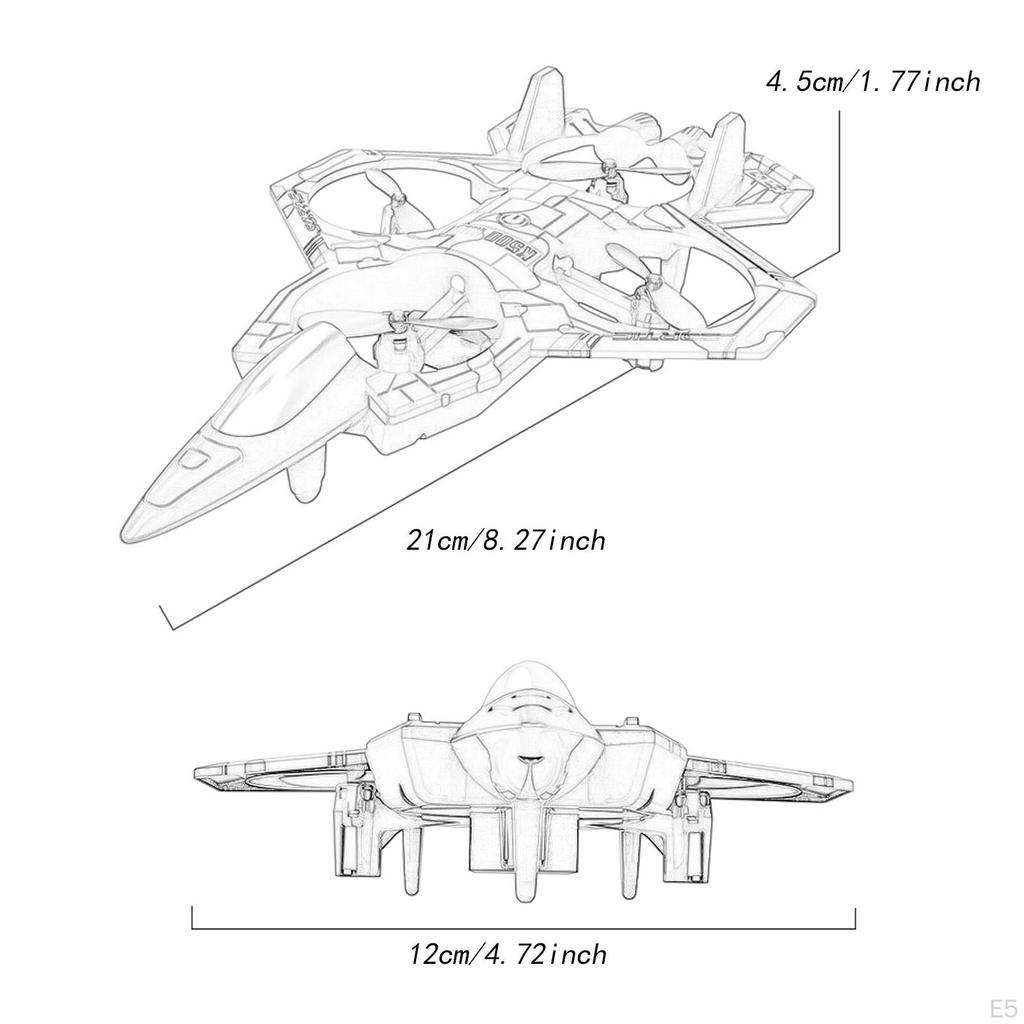 RC Plane Aircraft Portable Ready to Fly 360° Flip Fighter Toy Hobby Glider for Beginner, Boys,