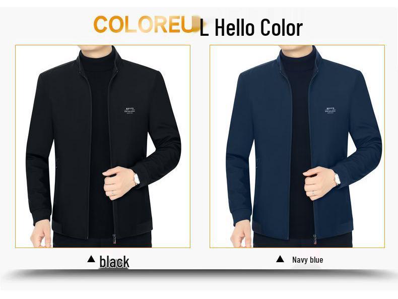 Men's Midlife Spring/Fall Stand Collar Jacket