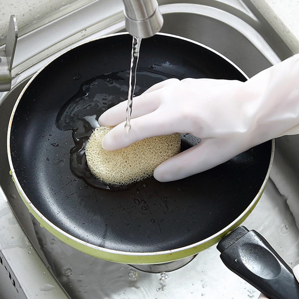 Küchenputzhandschuhe Wasserdichte PVC Haushaltspuputzhandschuhe Wiederverwendbare Rutschfeste Waschhandschuhe