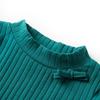 Children's Long-sleeved Ribbed Knit T-shirt 4 Colors and 5 Sizes Available
