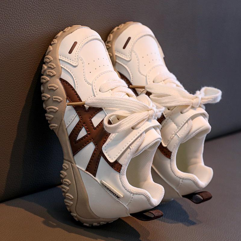 Kids Autumn Winter Soft Sole Sneakers Girls Dad Shoes Boys Retro Running Shoes For Middle And Big Children Casual Sport Footwear
