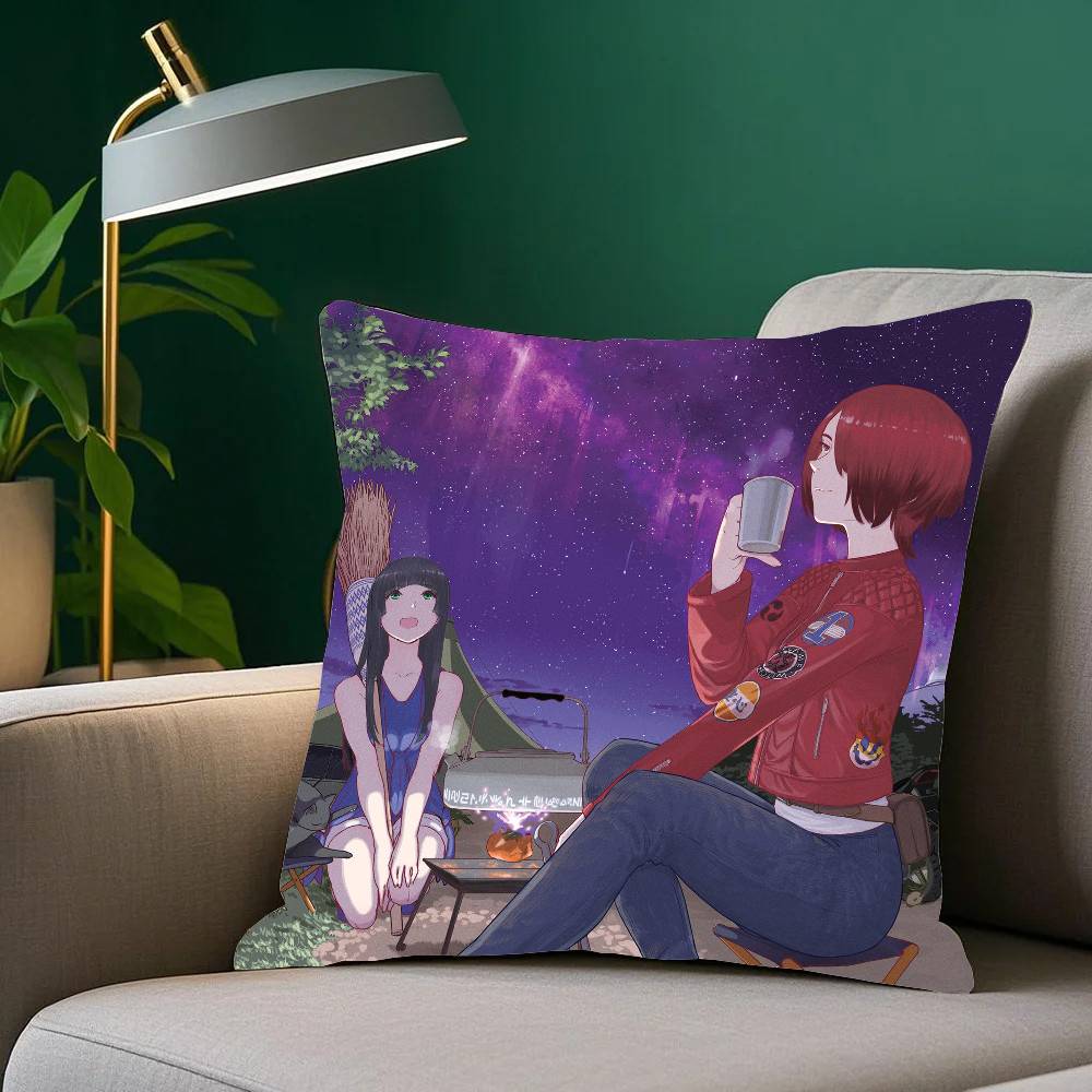 Anime F-Flying Witch Pillow Case Home Decor Throw For Sofa Bed Car Room Decor Gift Idea