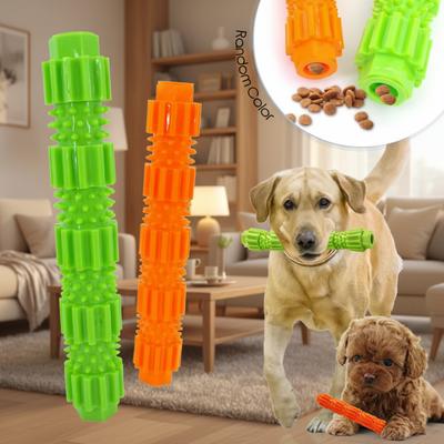 Jouet pour chien Indestructible Jouet à mâcher pour chien de compagnie pour mâcheurs agressifs Distributeur de friandises Caoutchouc Nettoyage des dents Jouet pour chien en caoutchouc couinant