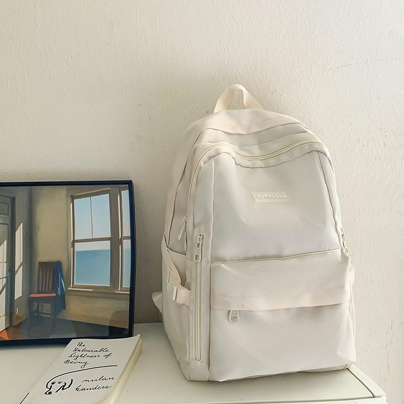 Backpack female junior high school student schoolbag female Japanese ins college student campus new travel large-capacity backpack белый
