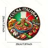 Vintage Italian Cuisine Sign, Durable Aluminum Foil Art. Ideal for Home Decor, From Kitchen To Bedroom. A Unique Gift Option.