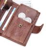 Genuine Leather Multi-function Purse Men Wallets Men Cowhide RFID Blocking Card Holder Clutch CLE