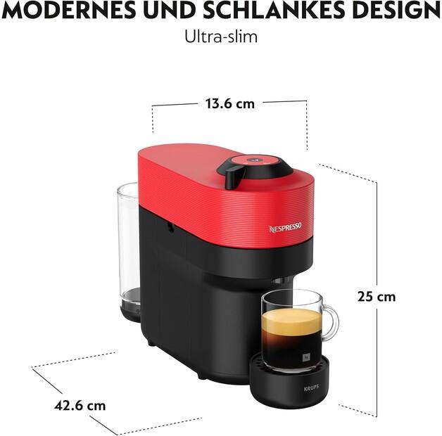 Капсульная кофемашина Krups XN 9205 Vertuo Pop cherry red