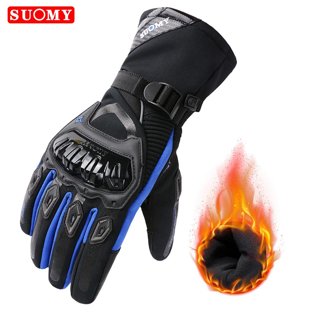 Cycling Gloves Can Touch Screen Waterproof and Warm Electric Vehicle Long Windproof Gloves