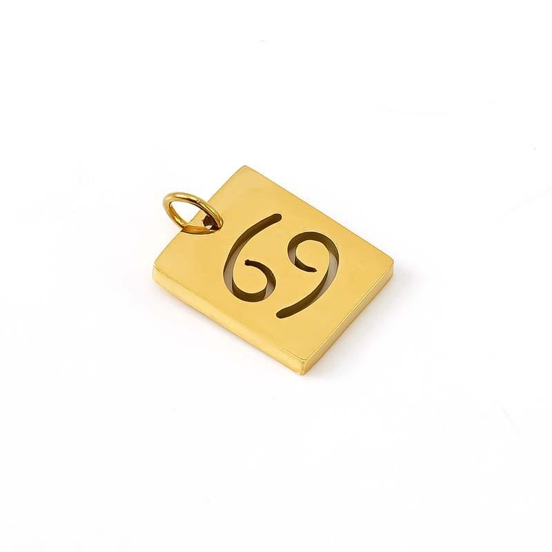 Simple titanium steel 12 constellation pendant DIY necklace women's 18K stainless steel versatile necklace neck jewelry