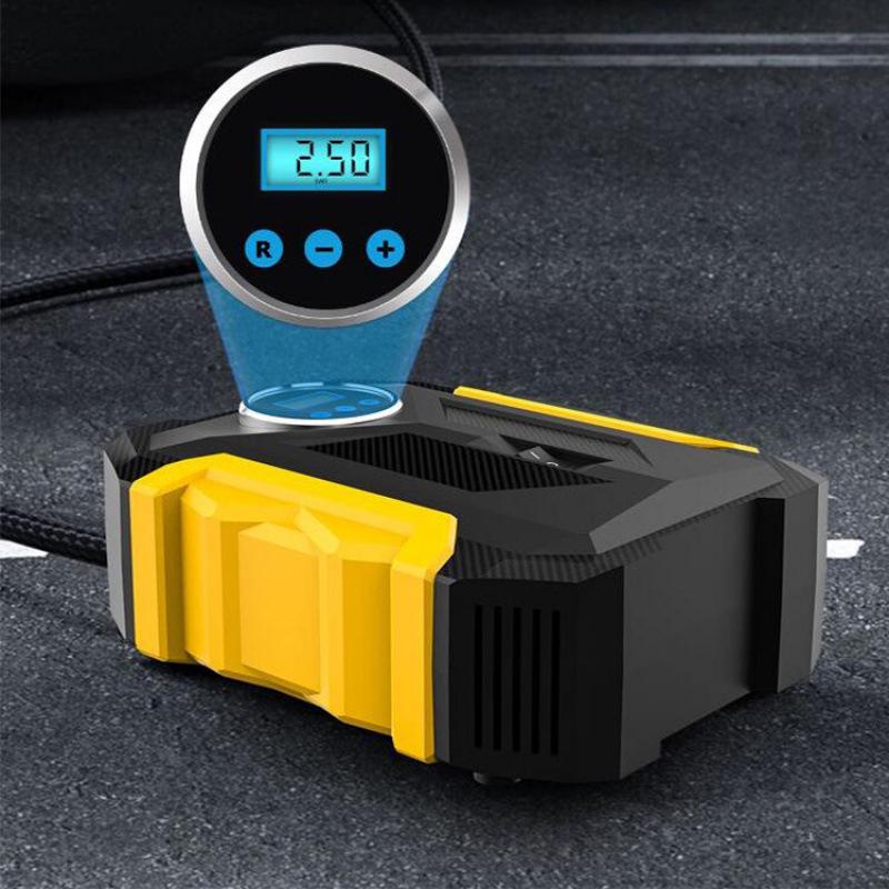Portable Electric Tire Inflator with Light - Digital Display Pointer Style