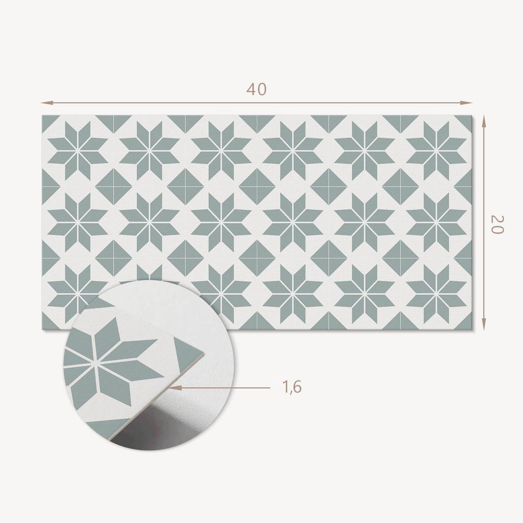 Zestaw Samoprzylepnych Kafelków Winylowych Geometryczne Wzory Kwiatowe 10X40X20 Cm
