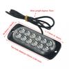 Red 36W 12 LED Car Truck Hazard Beacon Flashing Strobe Light Bar Waterproof