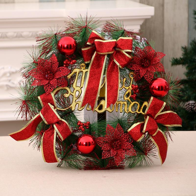 Weihnachtsdekorationen, Kränze, Weihnachtsguirlande, Hoteldekorationen, Türhänger, Kiefernnadeln, Ornamente