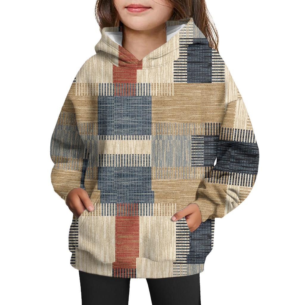 Girls' Hooded Tie-Dye Sweatshirt - Pullover Print Top