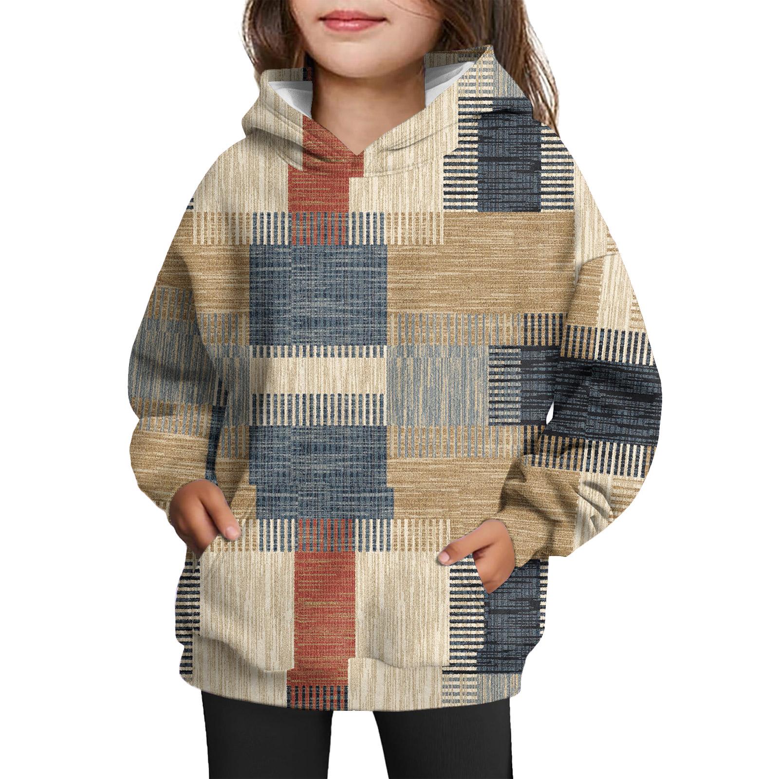 

Худи для девочек с принтом тай-дай - Пуловер с принтом 140