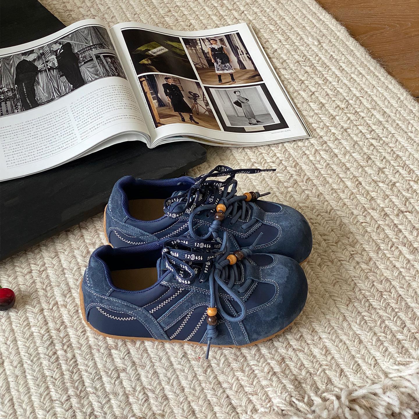 

[Дядя Обувь] Новые осенние пуховые туфли Kapi 2025 Коричневые туфли Форреста Гампа Женские спортивные туфли с внутренней платформой Dexun 40 синий