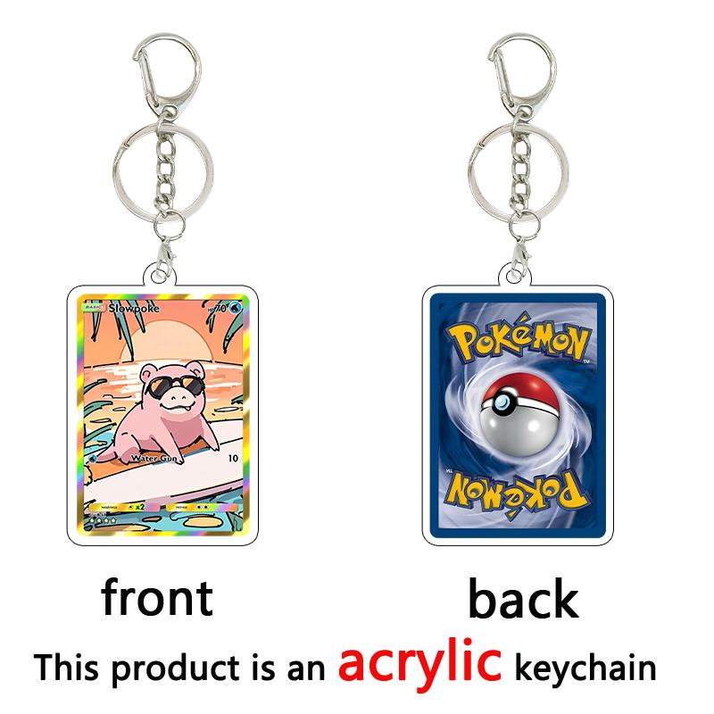 

Kawaii Cartoon Ditto Clefairy Jigglypuff Mimikyu Gengar Charizard Anime Acrylic Keychain Collection Card Figure Pendant Charm about 5cm