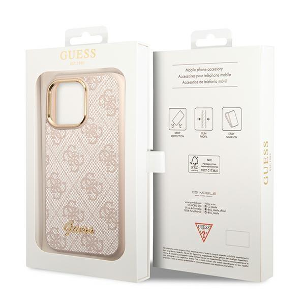 Guess Guhcp14Lhg4Shp Iphone 14 Pro6,1 Różowy/Pink Hard Case 4G Vintage Gold Logo