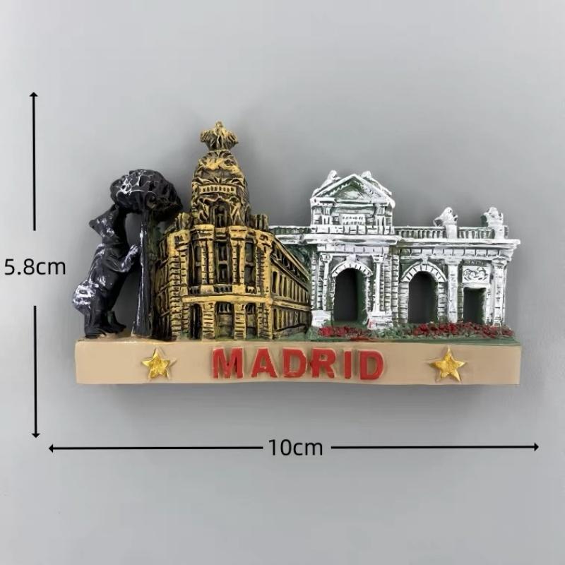 3D Resin Spain Fridge Magnet - Barcelona Seville Donostia Jaen Spanish Travel Souvenir Refrigerator Magnet Home Decor Gift