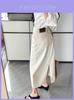 Cotton Blend High Waist Skirt With Zipper For Summer Chic Women