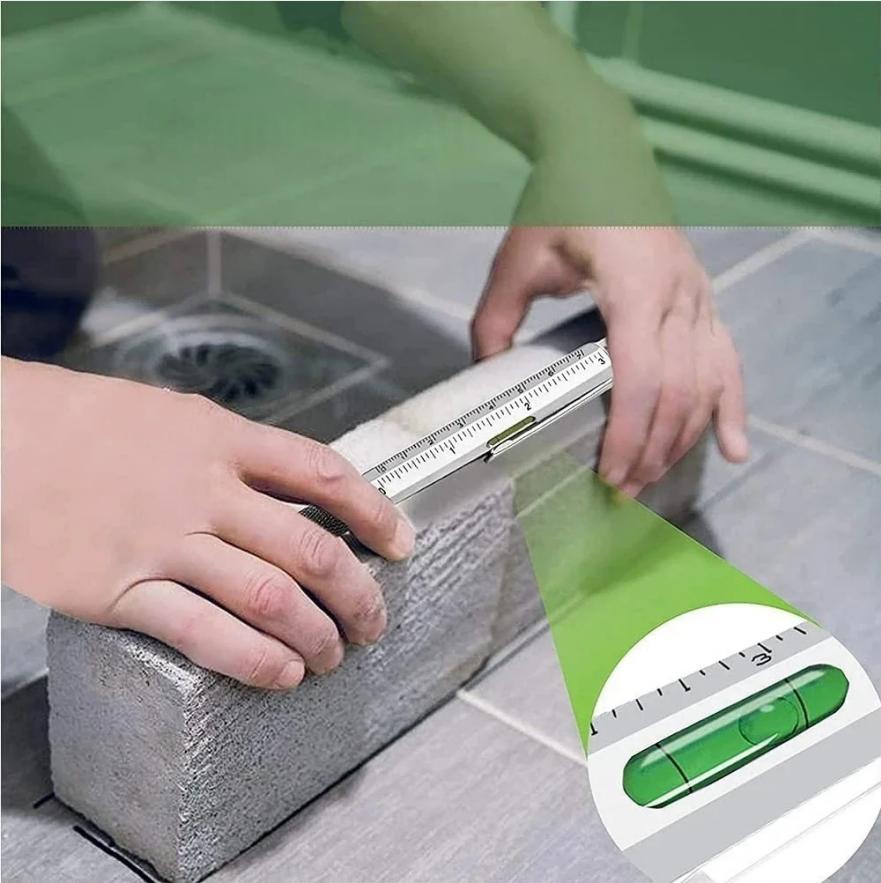 Caneta Capacitiva Multifuncional com Chave de Fenda, Nível de Bolha e Caneta Esferográfica - Gadget Touch para Telas de Celular