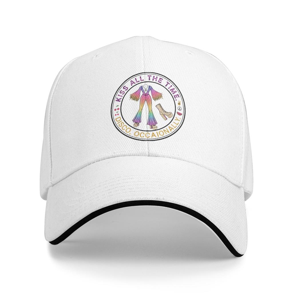 Kiss All The Time Disco Harrys Baseball Caps Hip Hop Styles Sandwich Hat Unisex Polyester Dad Hat Fishing