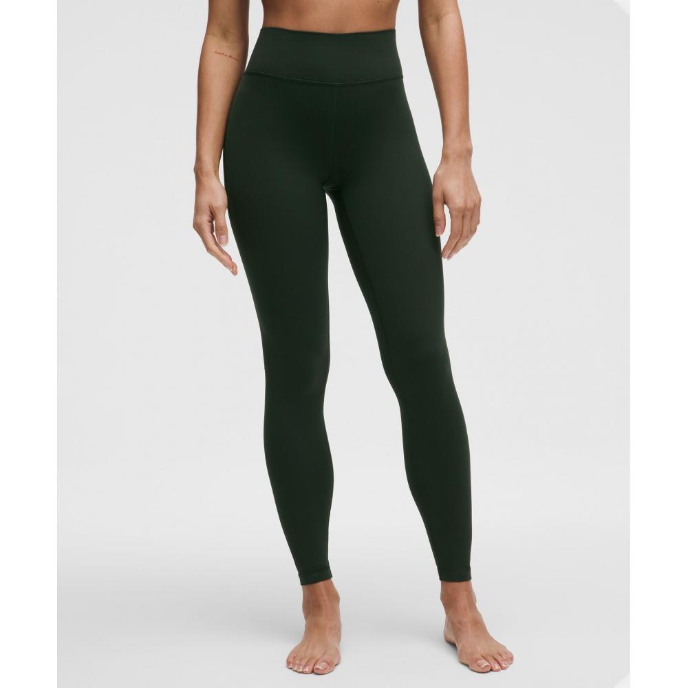 

Lululemon Groove High Rise Ribbed Panel Tight 28 Rainforest Green 8/28