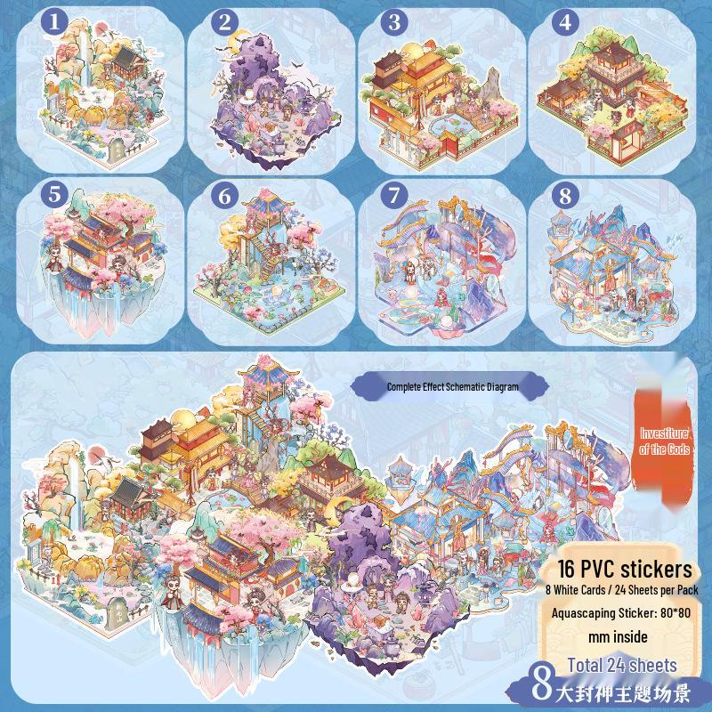 Mr. Paper Star Dream Prince 3D Scenery Illustration Miniature Decompression Stickers