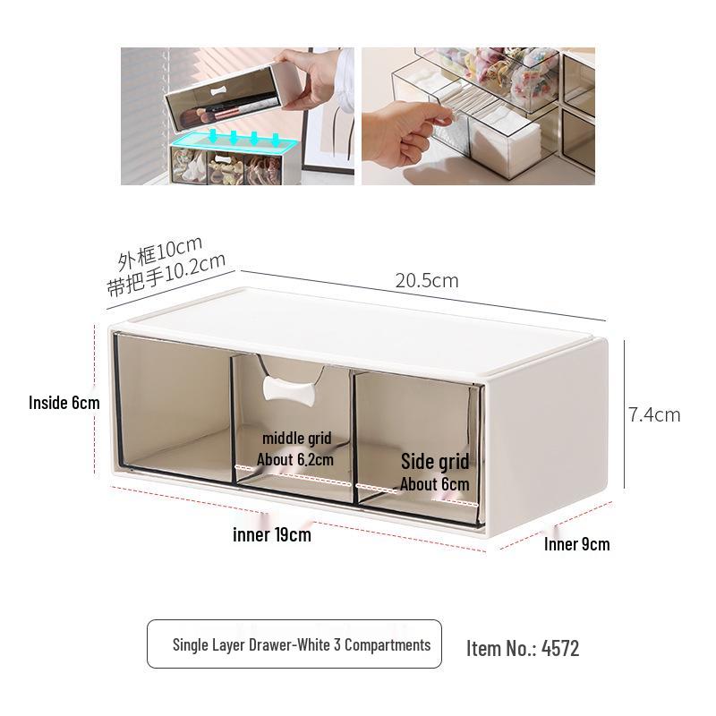 Wisząca szafka łazienkowa z przezroczystym schowkiem na waciki, myjki, patyczki kosmetyczne i szminkę