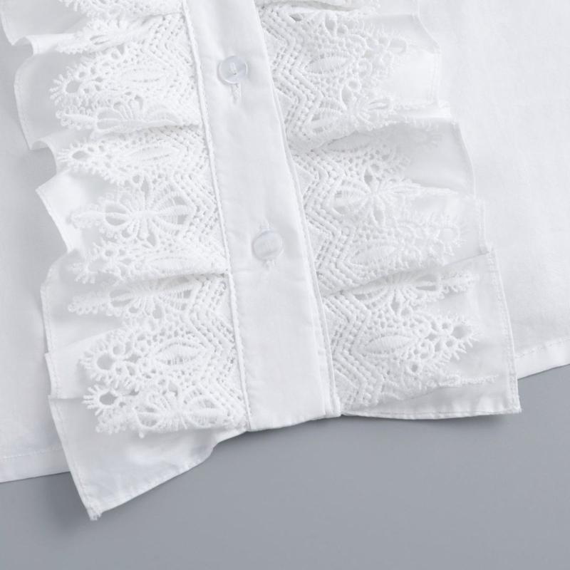 Elegant Ruffle Lace Detachable Collar False Collar Decorative Shawl Half Shiirt Fashion Neck Accessory For Office Women