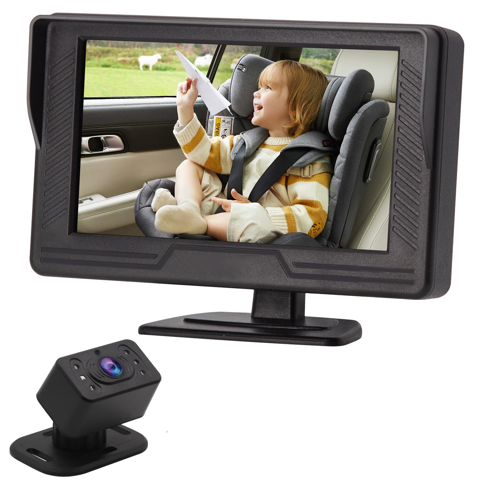 

OBEST Car Baby Baby Wide Infrared Night Backseat Baby Seat Baby Check on Baby Without Turning Easy Baby Gift Monitor, Mirror, 360-Degree Rotation, чёрный