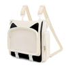 Ita Oshikatsu A4 Cute Cat Ear Backpack with Clear Shoulder Backpack for Perfect for and Travel [TINYAT] Bag, Backpack, Size, Water-Repellent, 3-Way,