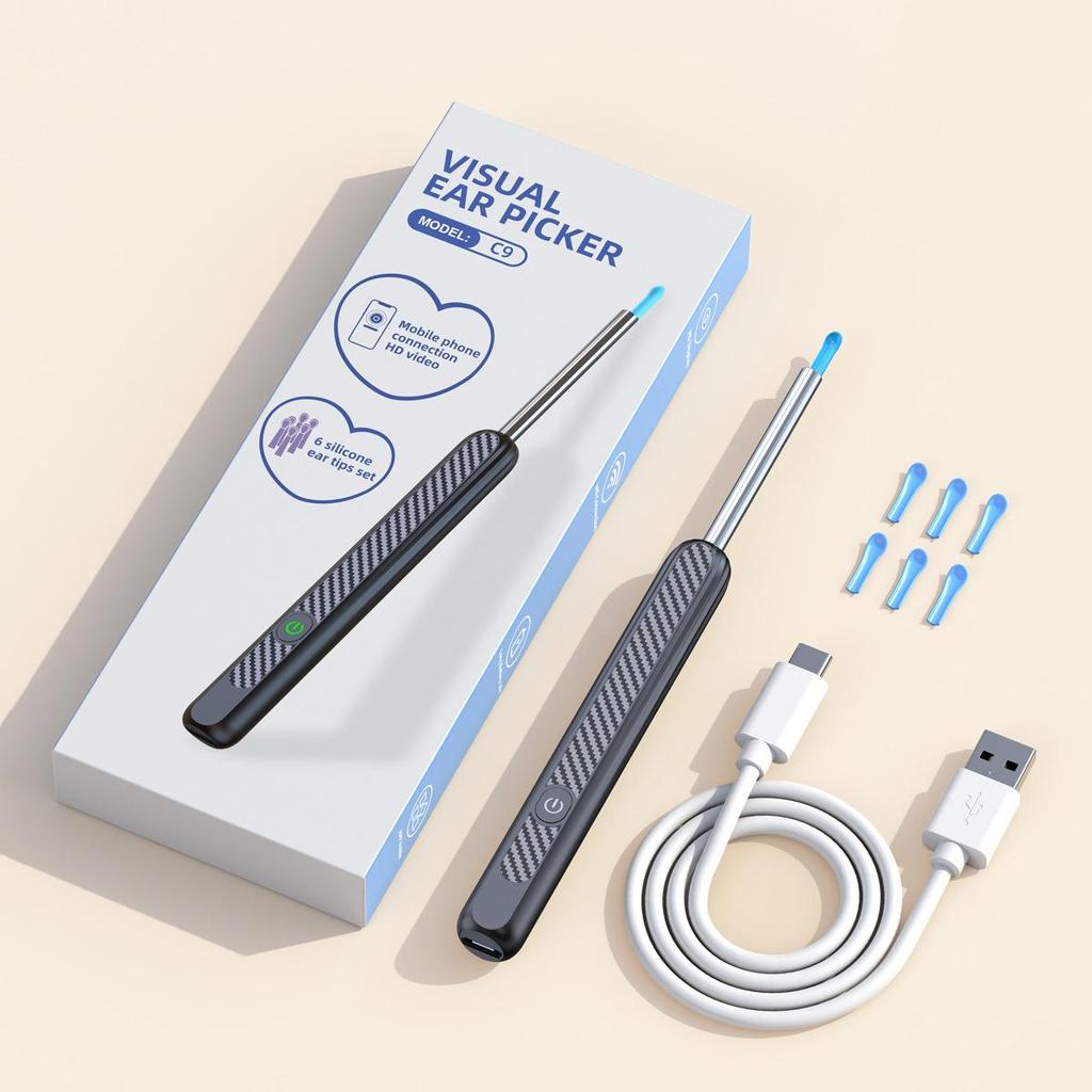Wireless Smart Visual Ear Pick Endoscope with LED Light