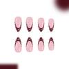 Long Lasting False Nail for Women Wine Red White Dots ABS Press On Nail for Daily Use or Special Event Decors