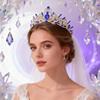Jewelry Rhinestone Queen Princess Crown Baroque Crystal Bride Tiaras Classical Pattern Vintage Diadem Headwear Hair Accessories