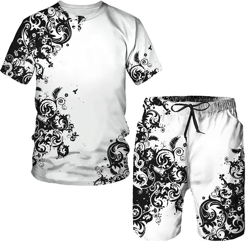 Newest Summer Men's T-shirts/shorts/sets / Casual Loose Oversized Top Couple Sportswear Hip Hop Streetwear Fashion Clothing Suit
