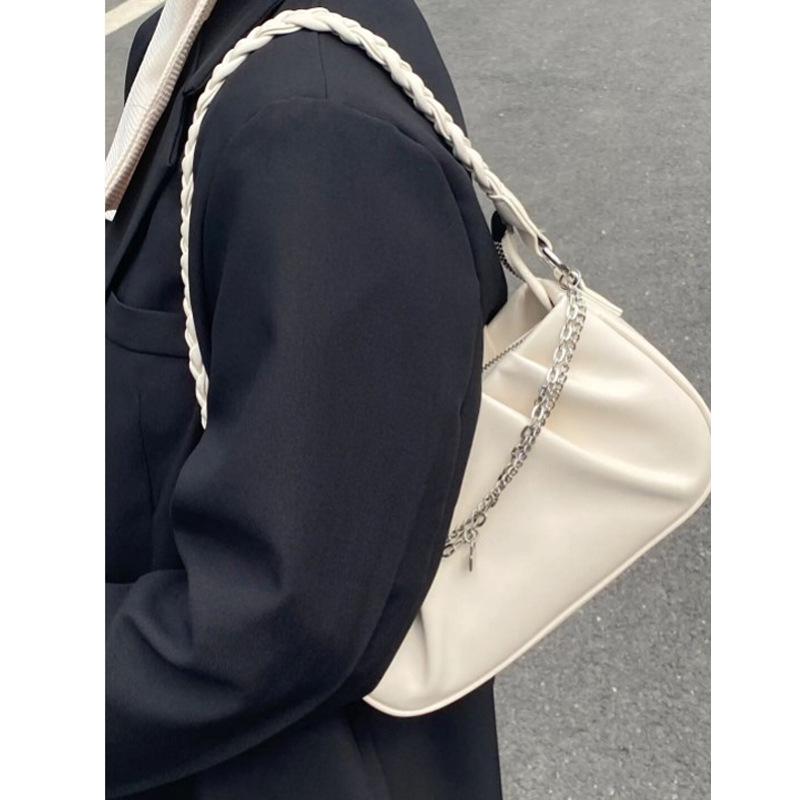 Ins Niche Design Underarm Bag Women Fashion Pleated Cloud Shoulder Bag High-quality Braided Handbag