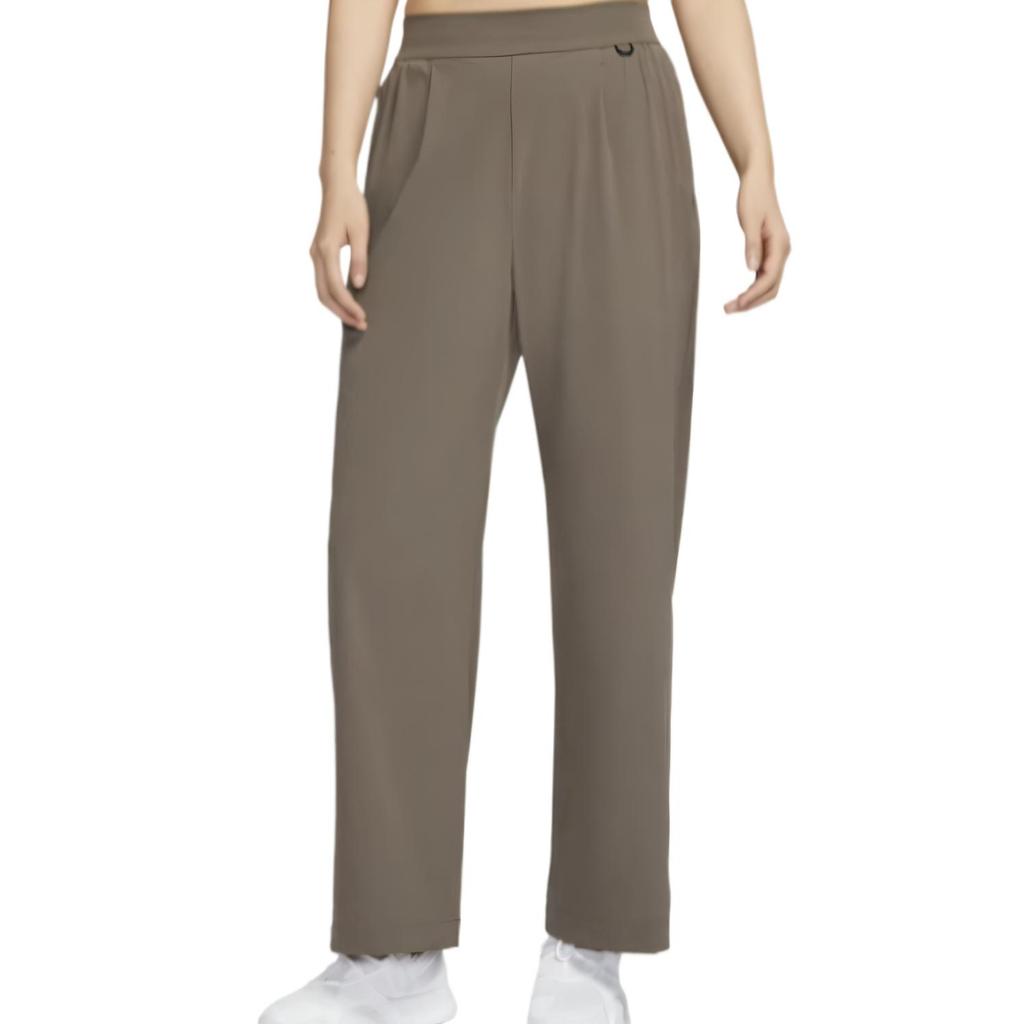 Nike Pantalones casuales Dri-Fit cómodos transpirables suaves de corte holgado para mujer parte inferior gris mineral HQ0236-004