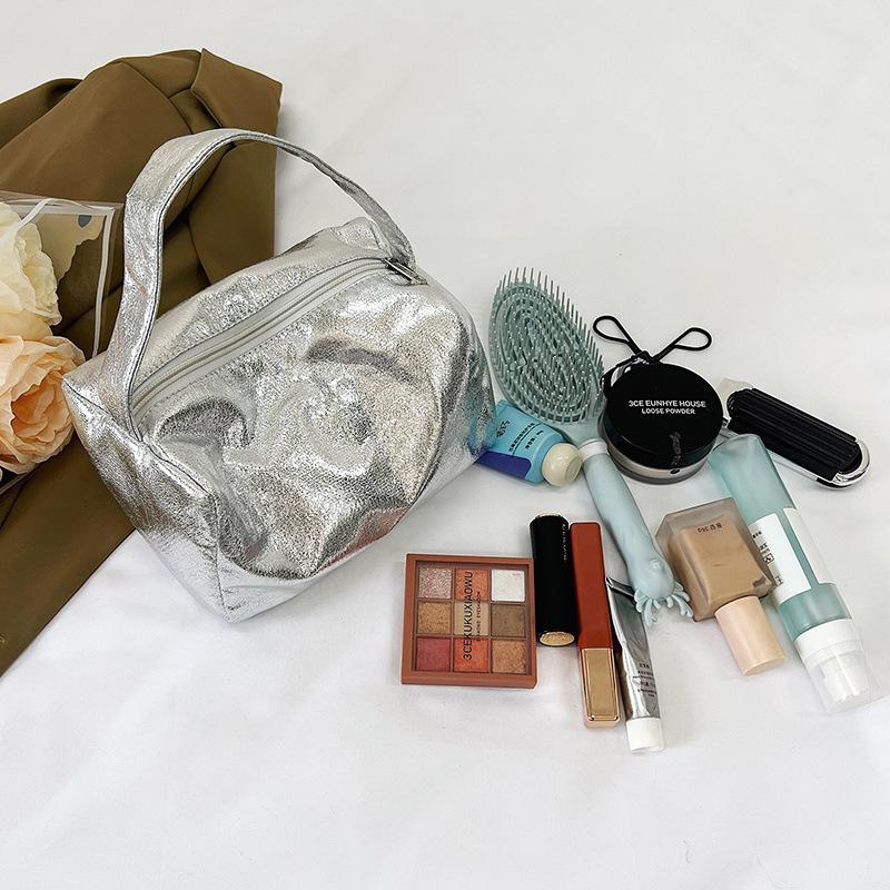 Portable Travel Toiletry Bag Flashy High-value Large-capacity Cosmetics Lipstick Storage Bag Handbag