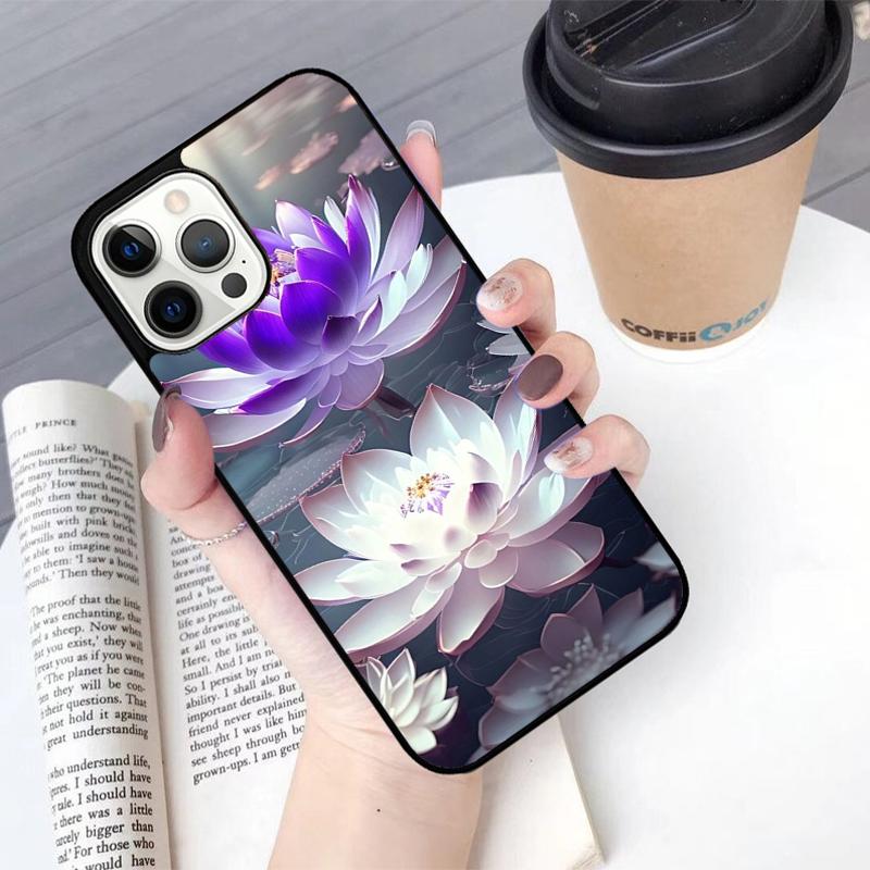 Flower Lotus Mobile Phone Cases Cover For iPhone 17 Air 16 15 14 12 13 11 Pro MAX apple Plus Coque
